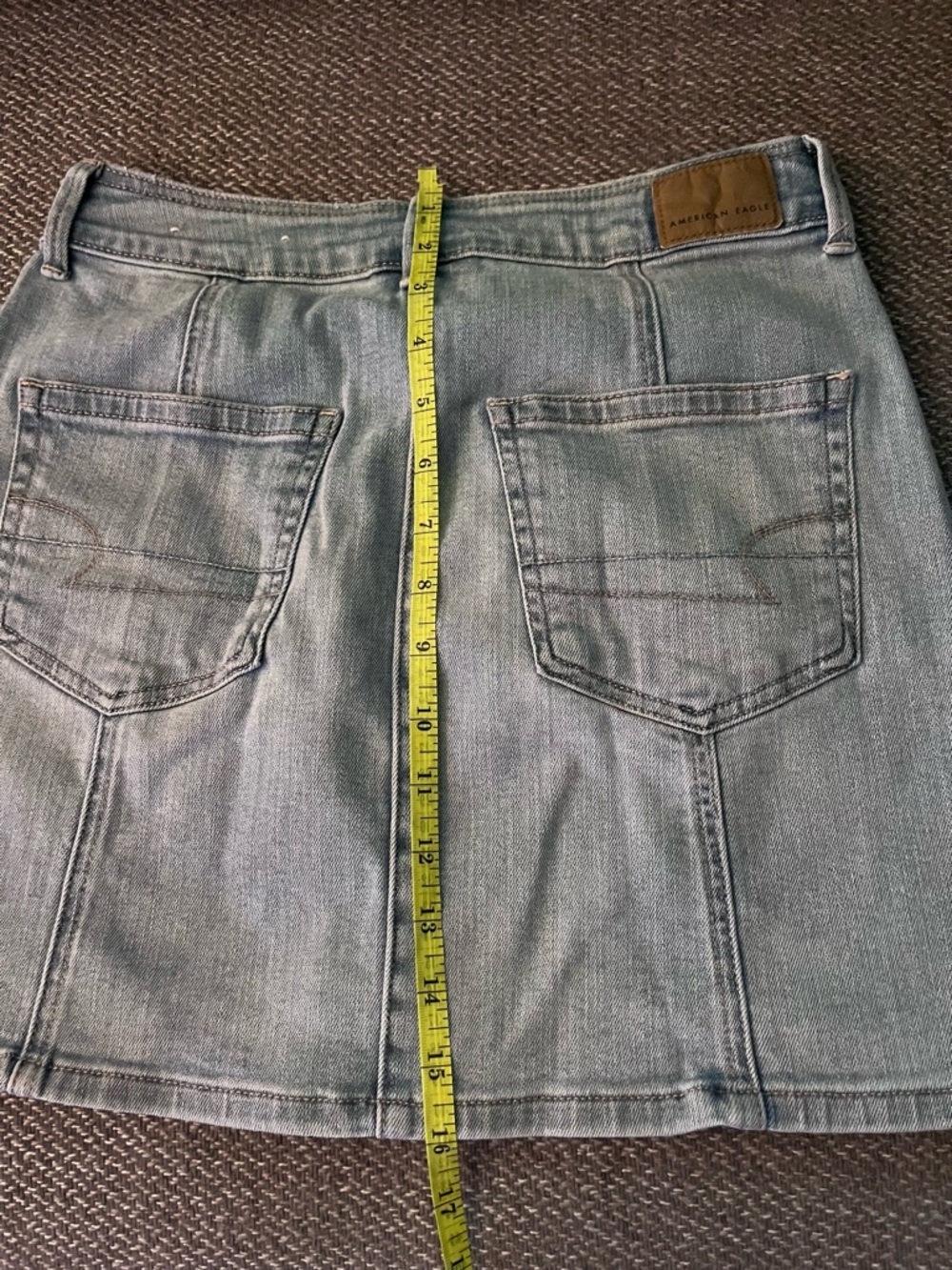 American Eagle Light Wash Super Stretch Jean Skirt - Picture 3 of 8